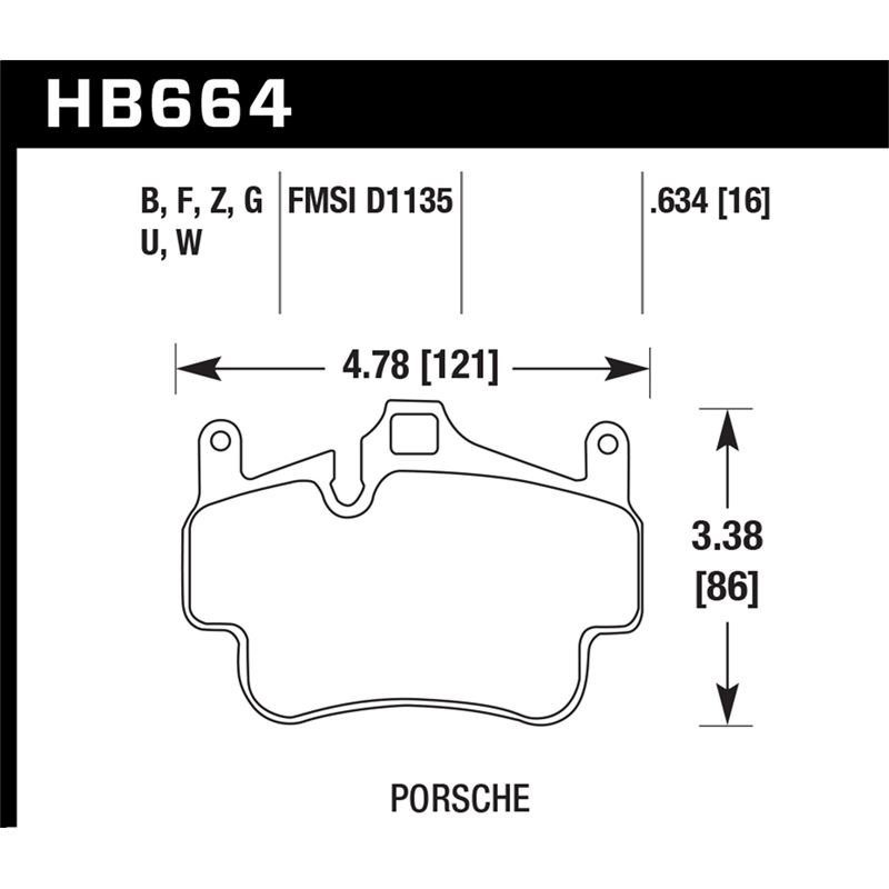 Hawk Performance HPS Brake Pads (HB664F.634)