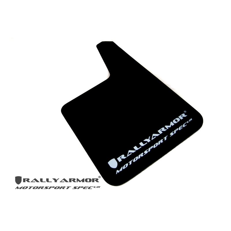 Rally Armor Black Mud Flap/White Logo(MF20-MSUR-BK