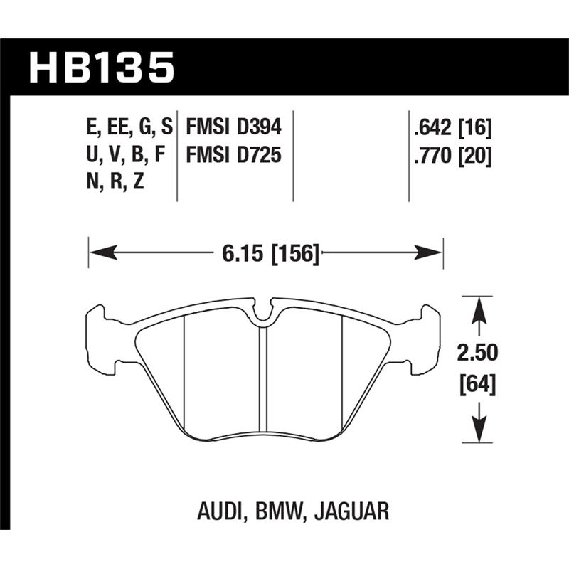 Hawk Performance ER-1 Disc Brake Pad (HB135D.760)