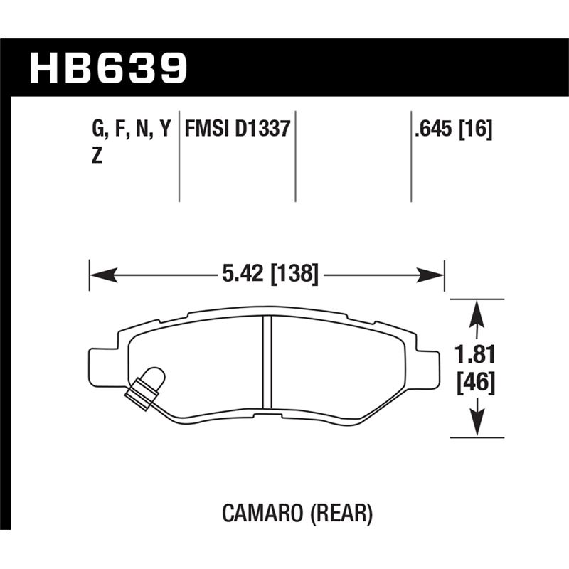 Hawk Performance HPS Brake Pads (HB639F.645)