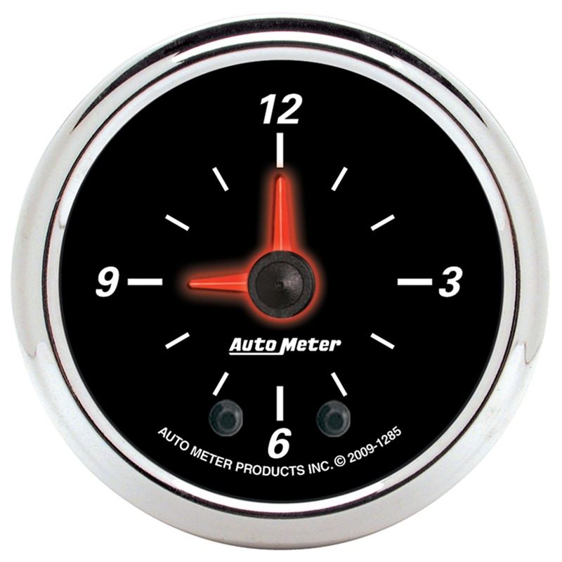 AutoMeter 52mm Full Sweep Electric 12 Hour Clock (