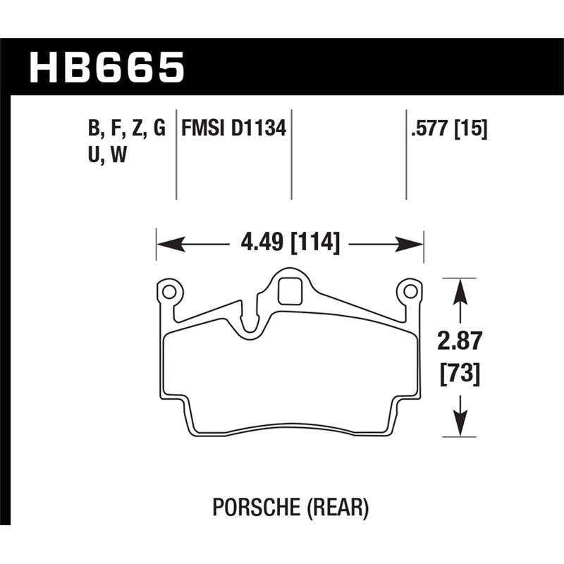 Hawk Performance HPS 5.0 Brake Pads (HB665B.577)