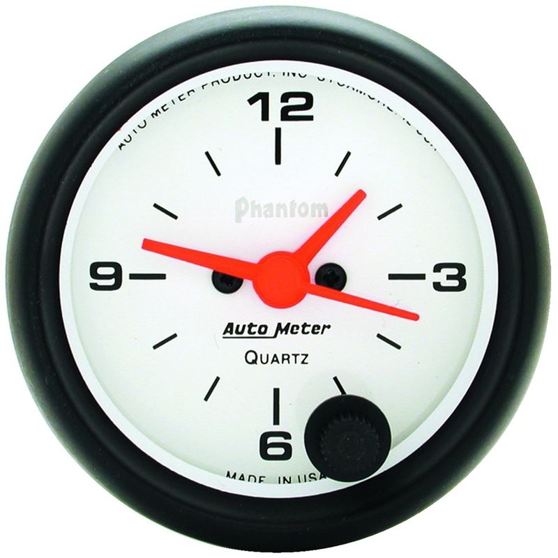 AutoMeter Phantom 52mm 12V Electronic Clock Gauge(
