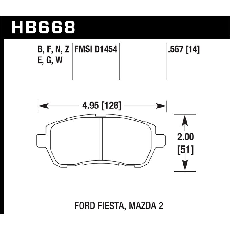 Hawk Performance Performance Ceramic Brake Pads (H