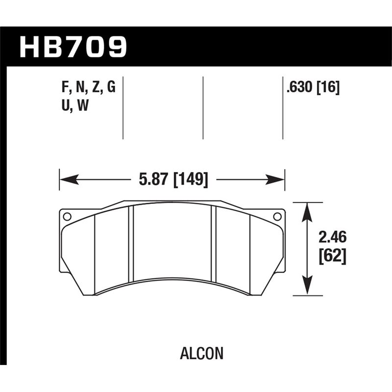 Hawk Performance DTC-60 Disc Brake Pad (HB709G.630