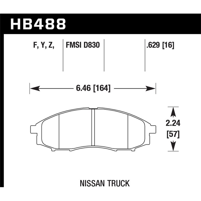 Hawk Performance Performance Ceramic Brake Pads (H