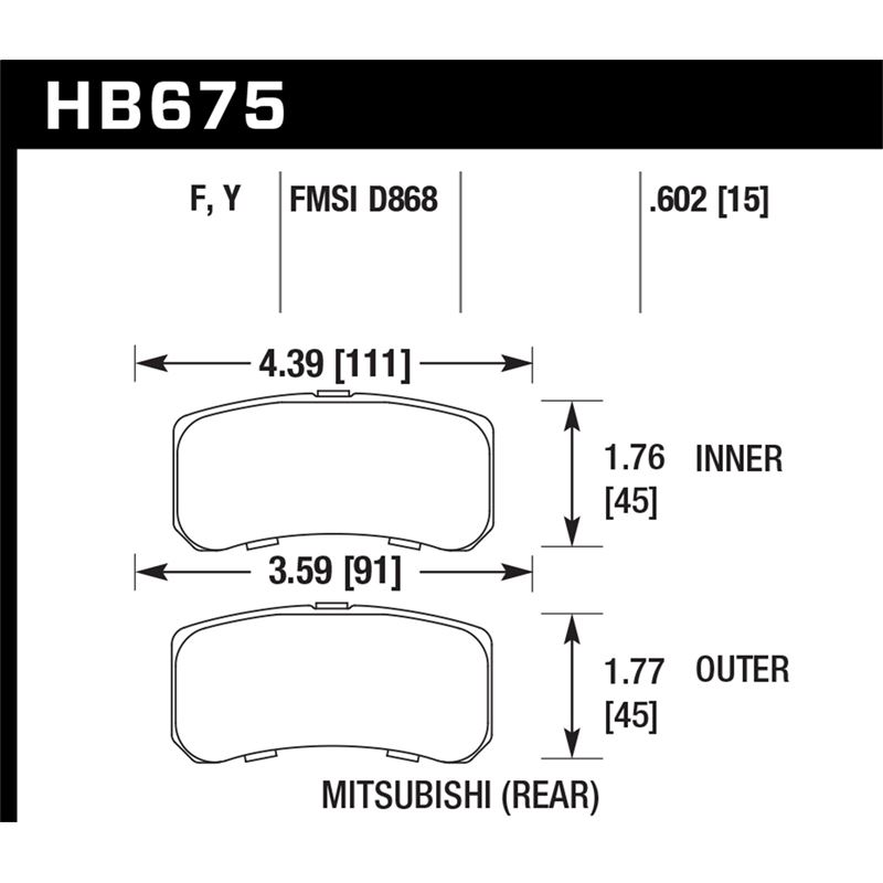Hawk Performance HPS 5.0 Brake Pads (HB675B.602)