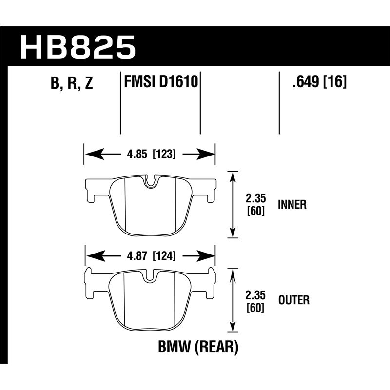 Hawk Performance HPS 5.0 Brake Pads (HB825B.649)