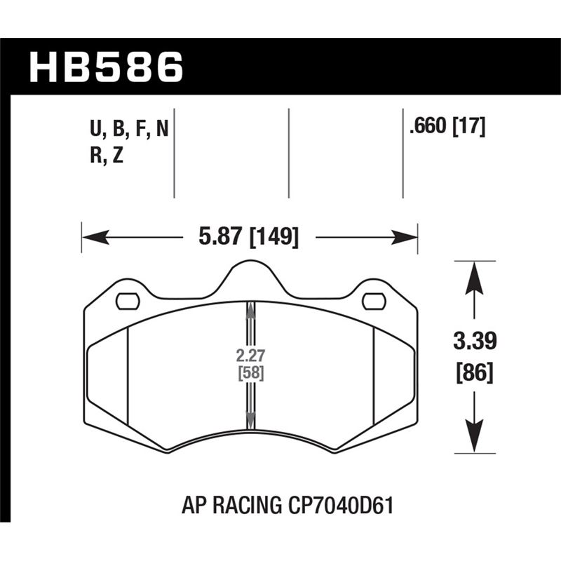 Hawk Performance DTC-60 Disc Brake Pad (HB586G.660
