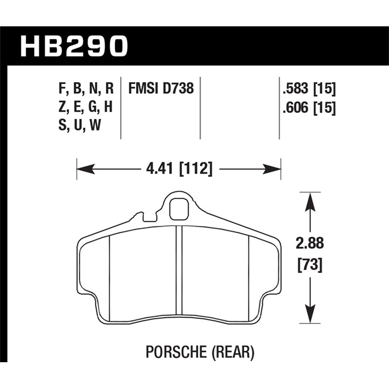 Hawk Performance Blue 9012 Brake Pads (HB290E.606)