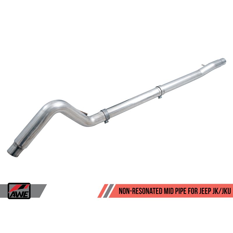 AWE Non-Resonated Mid Pipe for Jeep JK/JKU 3.6L (3