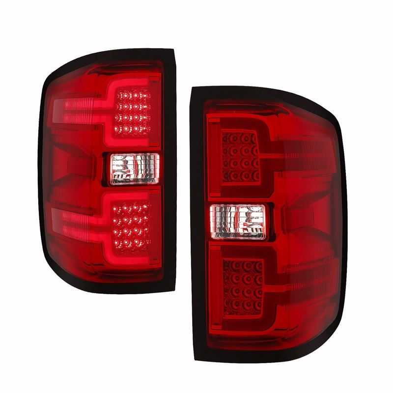 Anzo Tail Light Assembly; LED; Red/Clear Lens; Pai