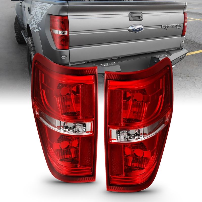 Anzo Tail Light Assembly; Red/Clear Lens; w/o Bulb
