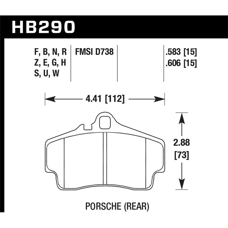 Hawk Performance HPS 5.0 Brake Pads (HB290B.583)