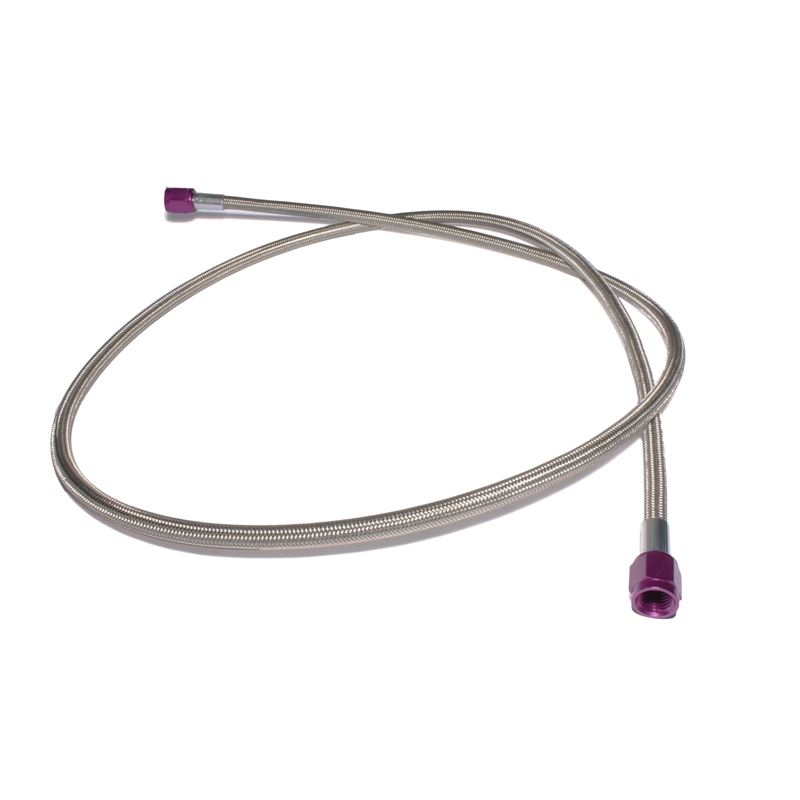 ZEX 4(ft) Long -4AN Braided Hose with Purple Ends(