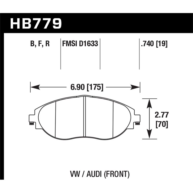 Hawk Performance HP Plus Brake Pads (HB779N.740)