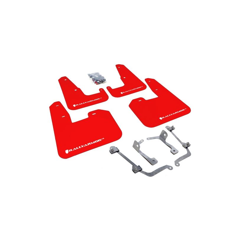 Rally Armor Red Mud Flap/White Logo for 2011-2014