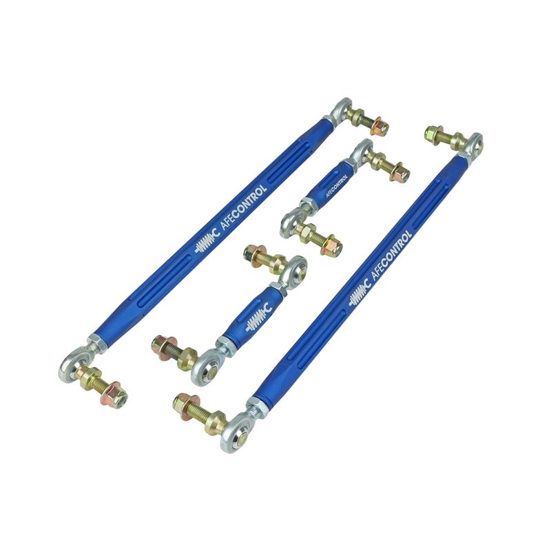 aFe CONTROL Adjustable End Link Set Blue(442-72100