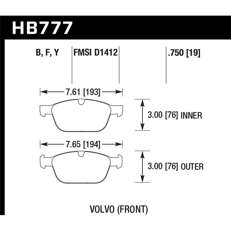 Hawk Performance LTS Brake Pads (HB777Y.750)
