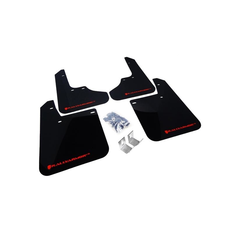 Rally Armor Black Mud Flap/Red Logo for 1998-2001