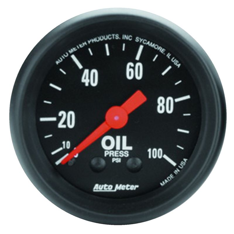 AutoMeter Z Series 52mm 0-100 PSI Mechanical Oil P