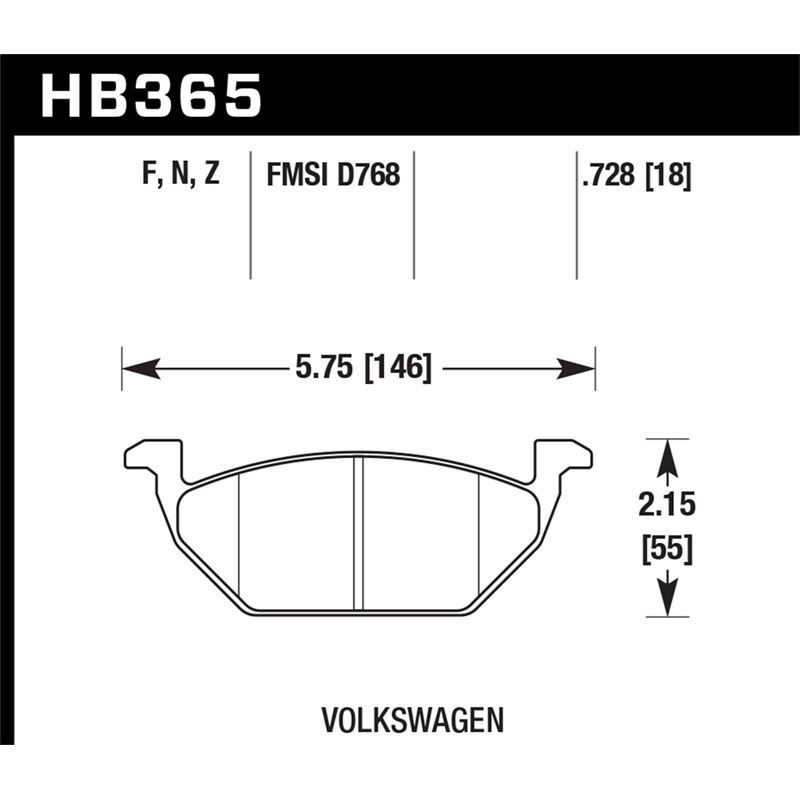 Hawk Performance HP Plus Brake Pads (HB365N.728)