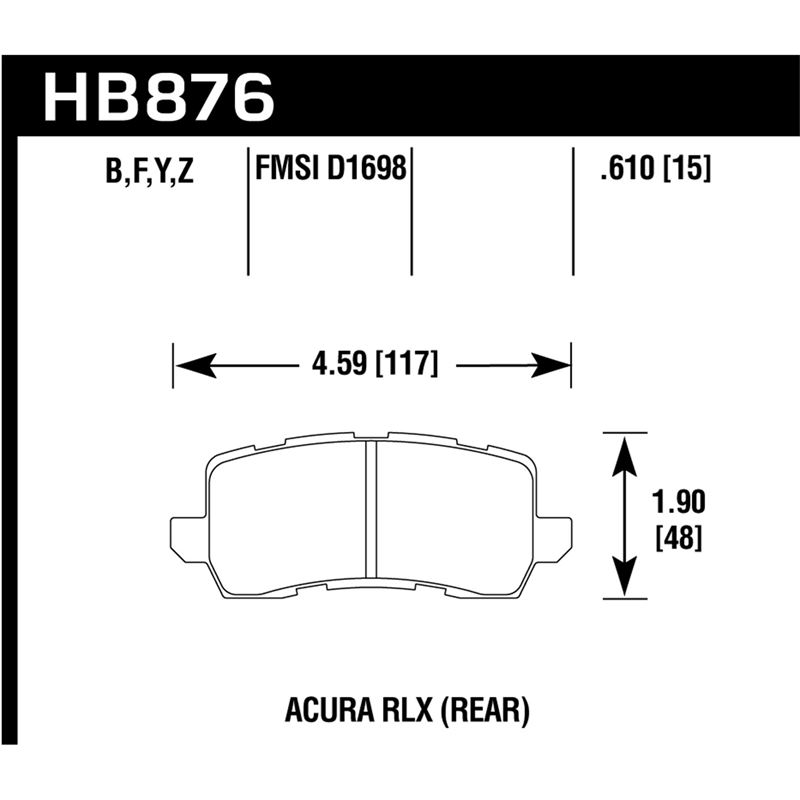 Hawk Performance LTS Brake Pads (HB876Y.610)