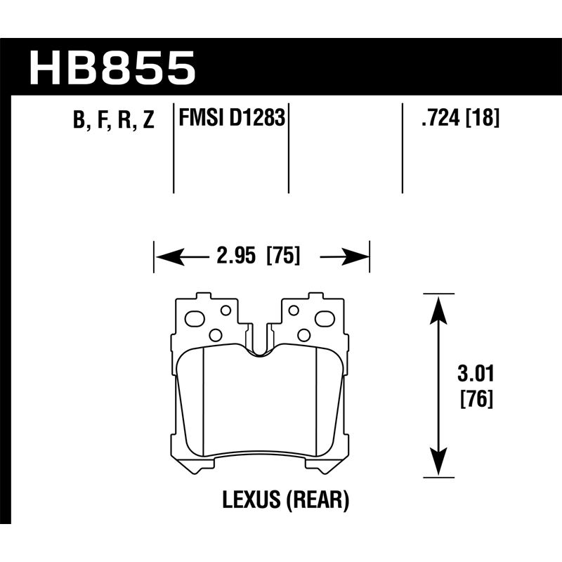 Hawk Performance HPS 5.0 Brake Pads (HB855B.724)