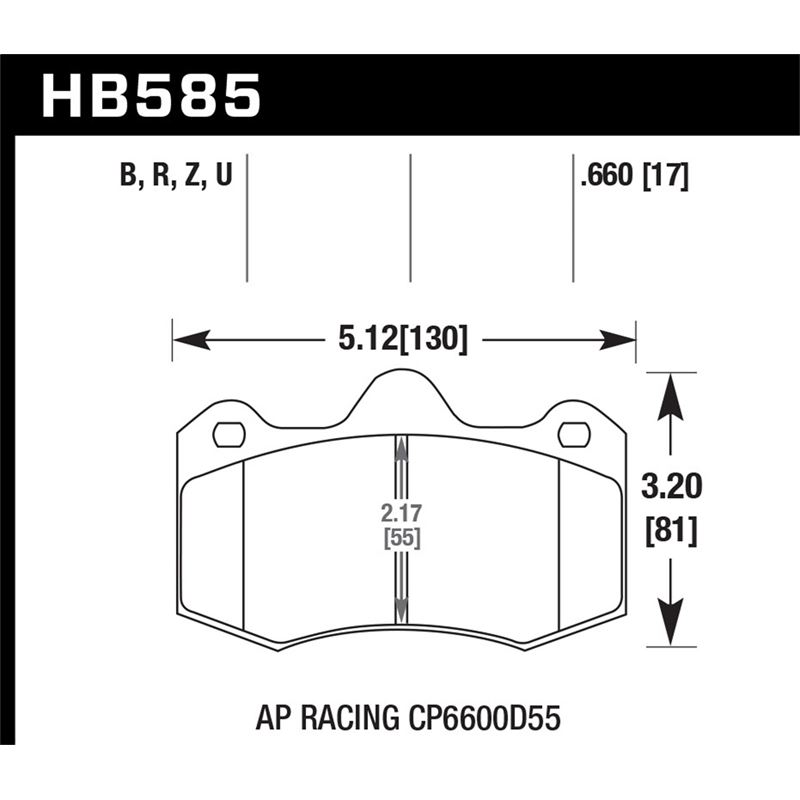 Hawk Performance DTC-80 Disc Brake Pad (HB585Q.660