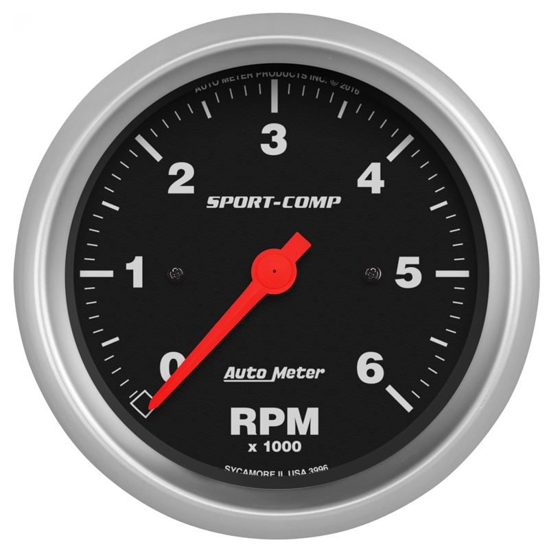AutoMeter Sport-Comp 3-3/8in. 0-6K RPM In-Dash Tac