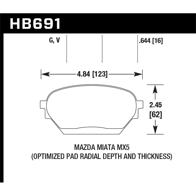 Hawk Performance DTC-60 Brake Pads (HB691G.644)