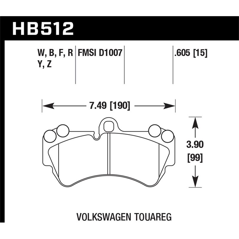 Hawk Performance DTC-30 Brake Pads (HB512W.605)