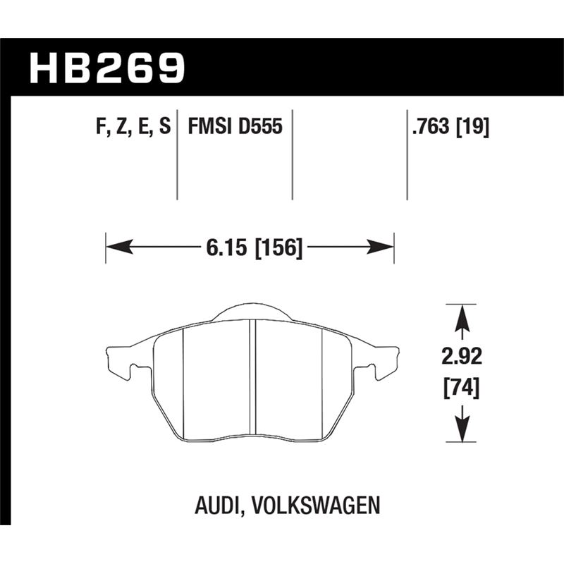 Hawk Performance HT-10 Brake Pads (HB269S.763)