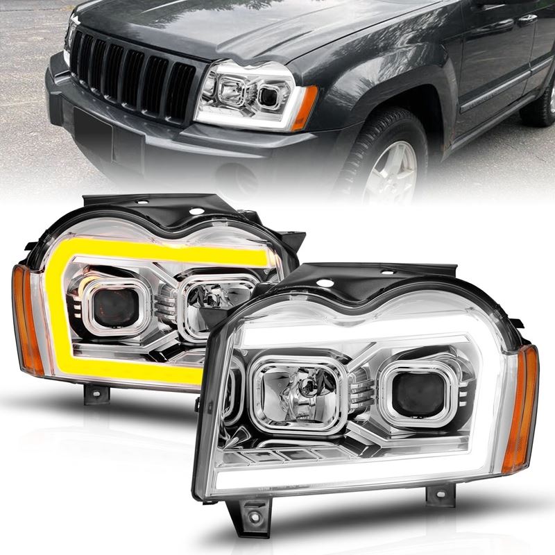 Anzo Projector Headlight Set for 2005-2007 Jeep Gr