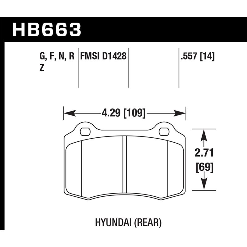 Hawk Performance HPS 5.0 Brake Pads (HB663B.557)
