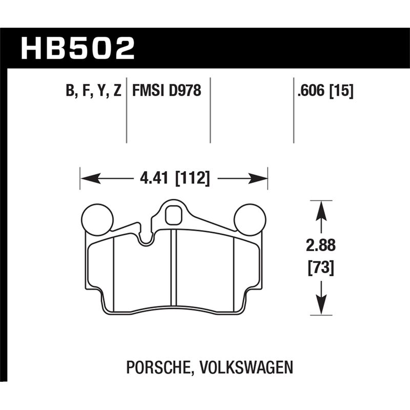 Hawk Performance HPS 5.0 Brake Pads (HB502B.606)