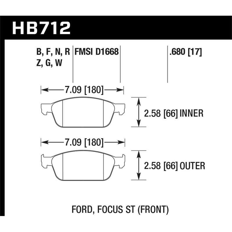 Hawk Performance DTC-60 Brake Pads (HB712G.680)