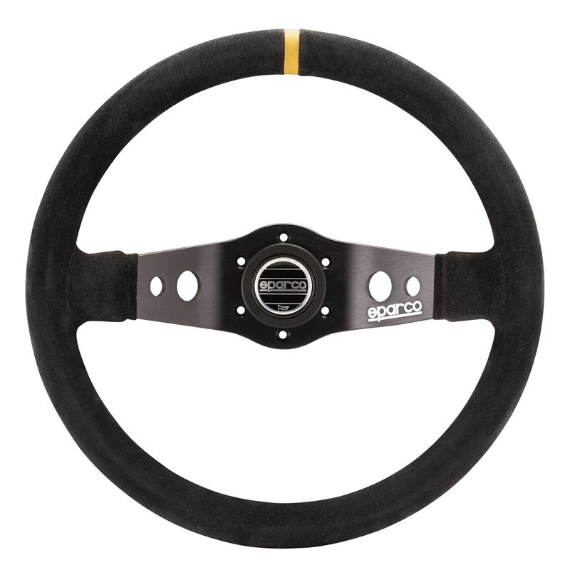 Sparco R215 Racing Steering Wheel, Black Suede (01