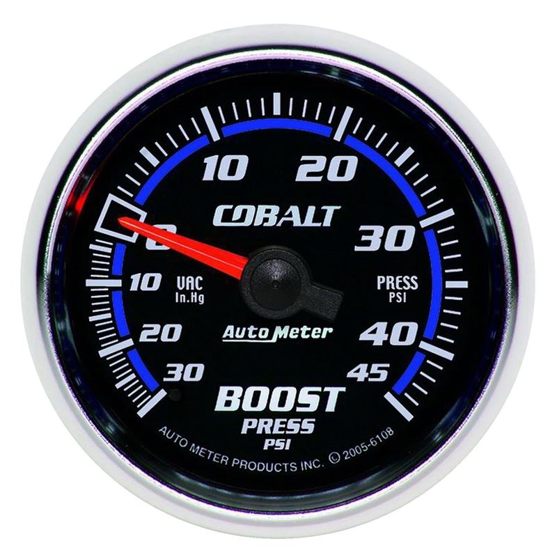 AutoMeter Cobalt 52mm 45psi Vacuum Boost Gauge(610