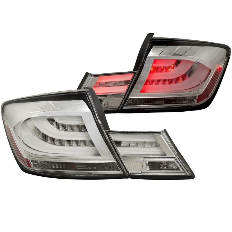ANZO 2013-2015 Honda Civic LED Taillights Chrome (
