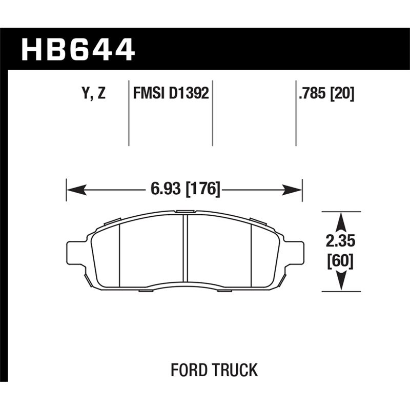 Hawk Performance LTS Brake Pads (HB644Y.785)