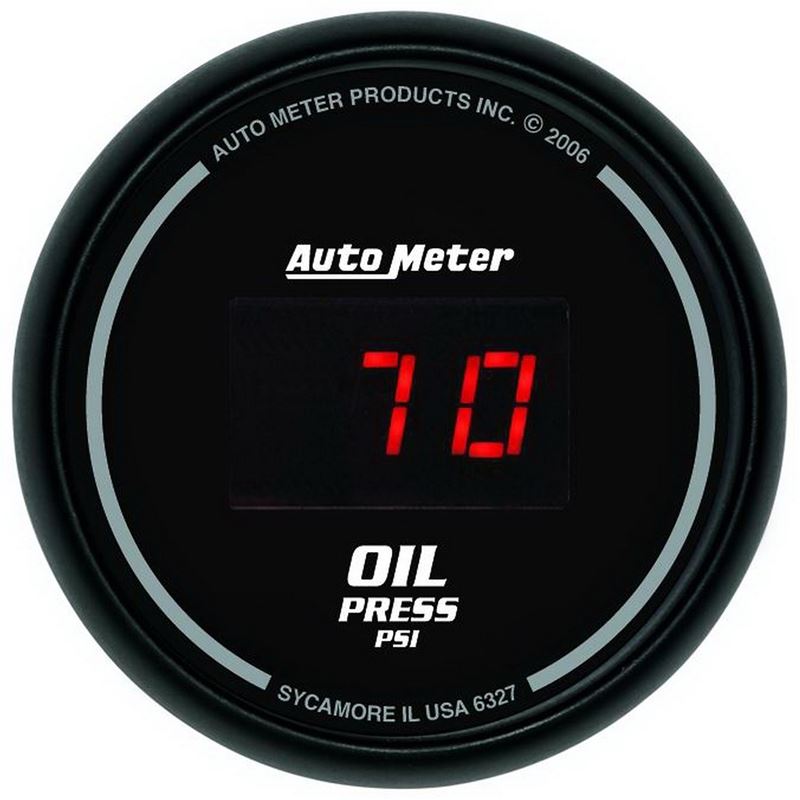 AutoMeter Black 0-100 psi Digital Oil Pressure Gau