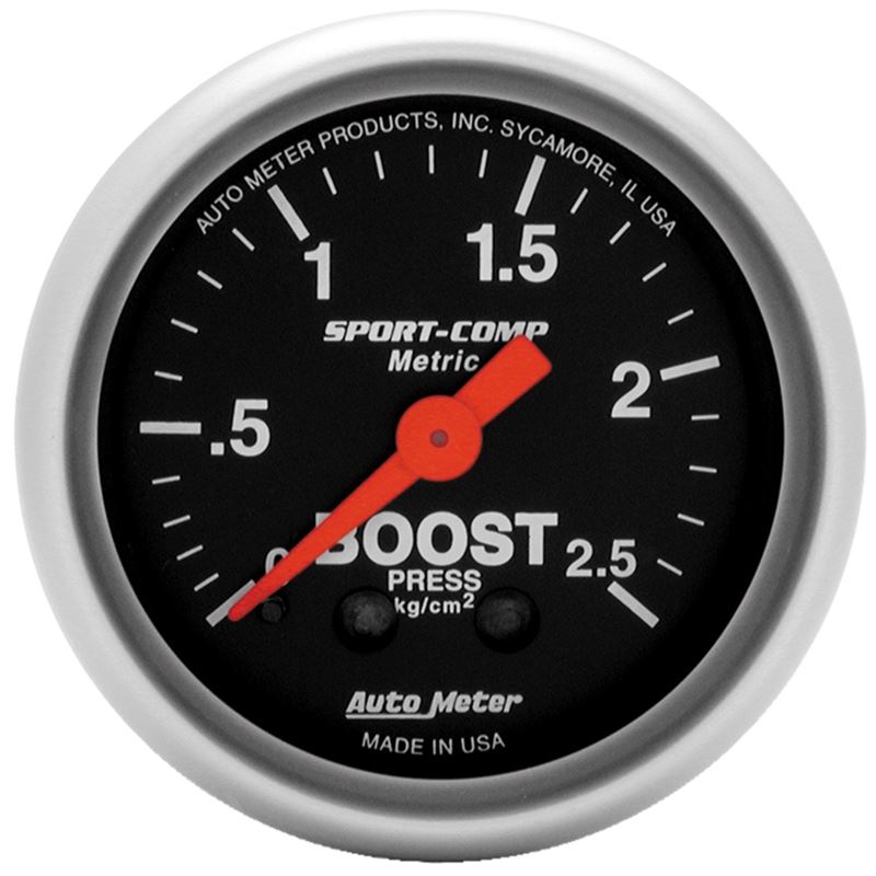 AutoMeter Sport-Comp 52mm METRIC 0-2.5kg/Cm2 Mecha
