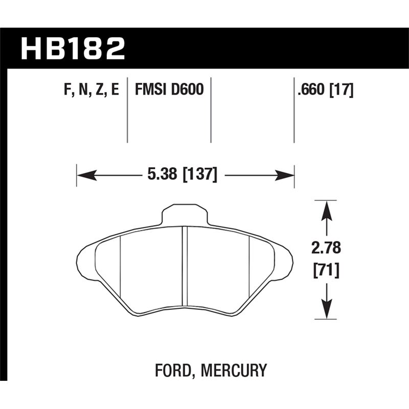 Hawk Performance Blue 9012 Brake Pads (HB182E.660)