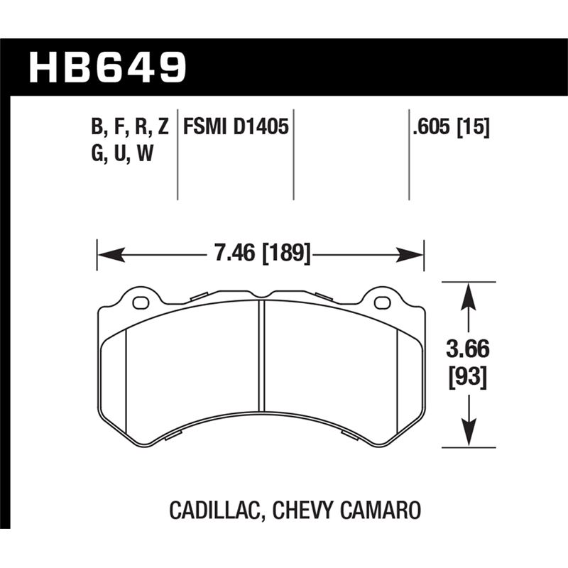 Hawk Performance DTC-30 Brake Pads (HB649W.605)