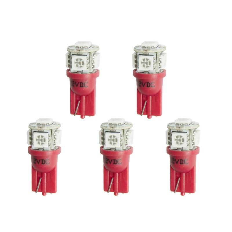 Autometer Red LED Replacement T3 Wedge Bulb Kit -