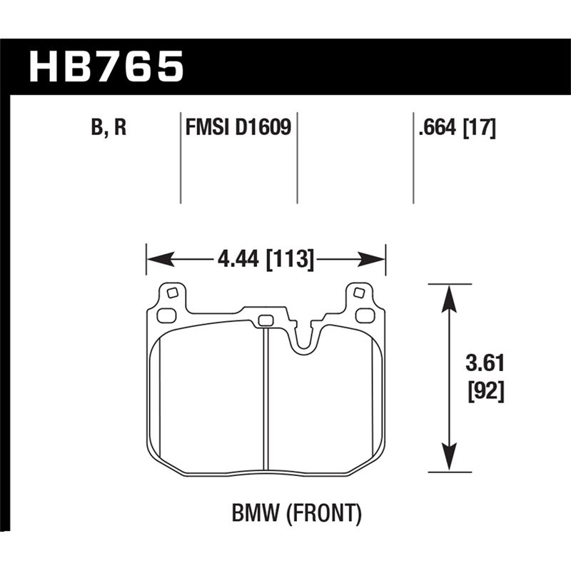 Hawk Performance DTC-30 Brake Pads (HB765W.664)