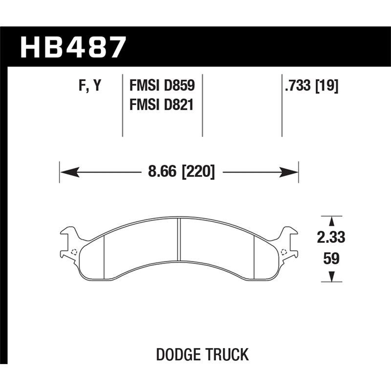 Hawk Performance HPS Brake Pads (HB487F.733)
