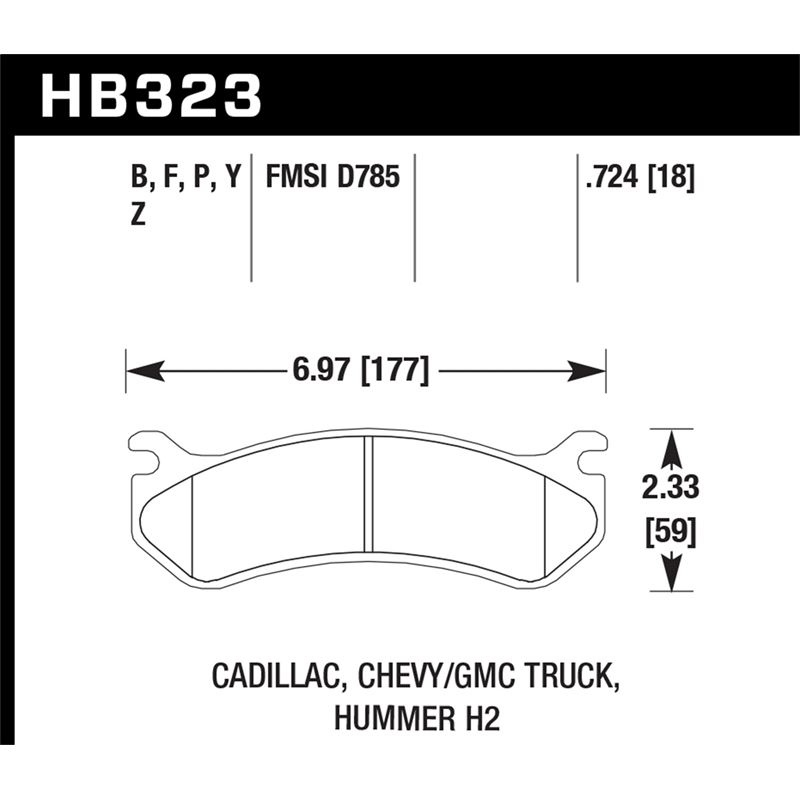 Hawk Performance HPS Brake Pads (HB323F.724)