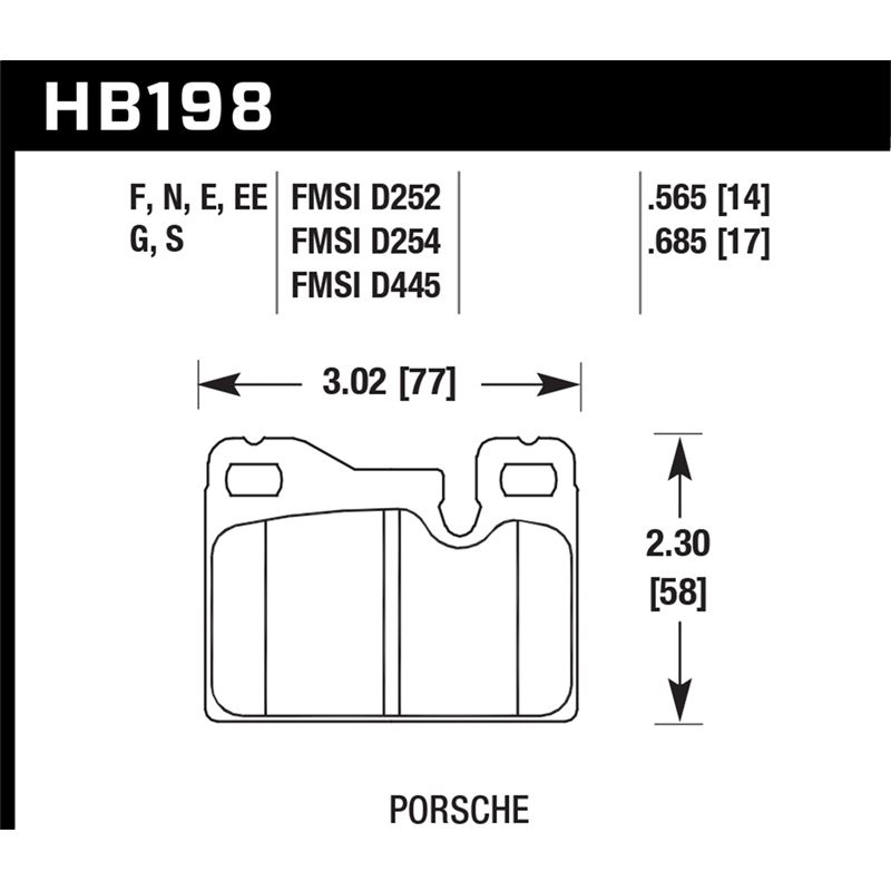 Hawk Performance Motorsports Brake Pads (HB198E.56